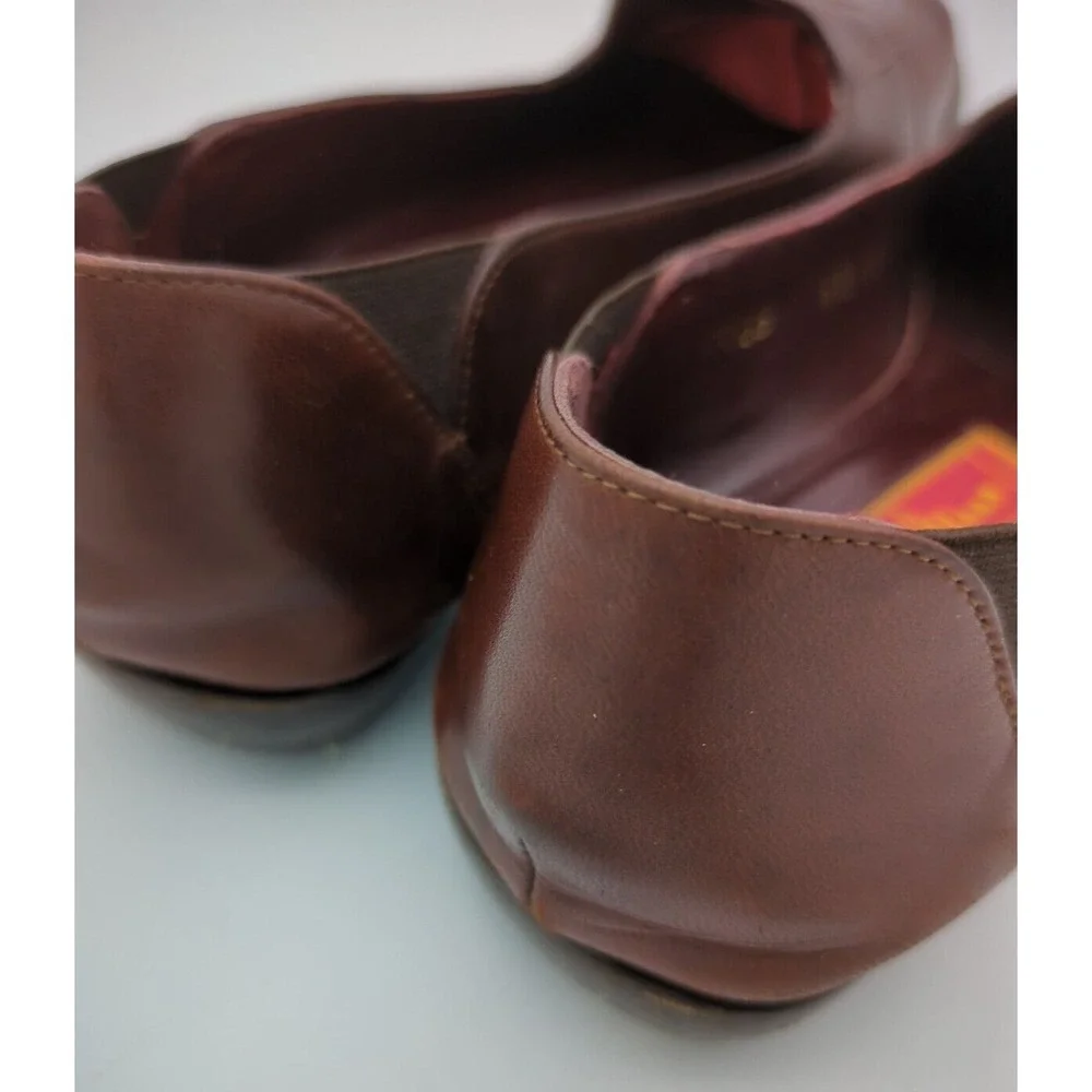 Cole Haan City Low Heel Loafers Italy Womens Size 6.5 B Brown Leather F9385‎